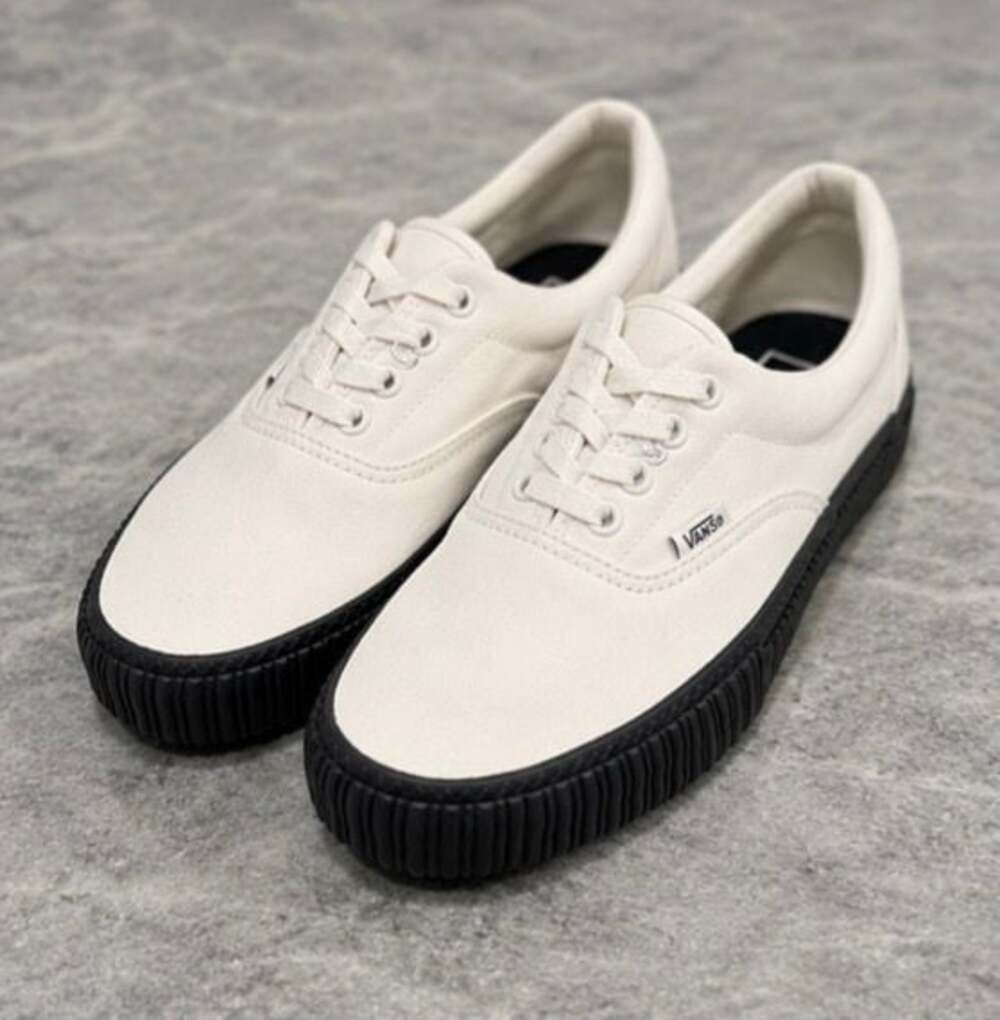 Vans Authentic Creeper Off White and Black Canvas Shoes